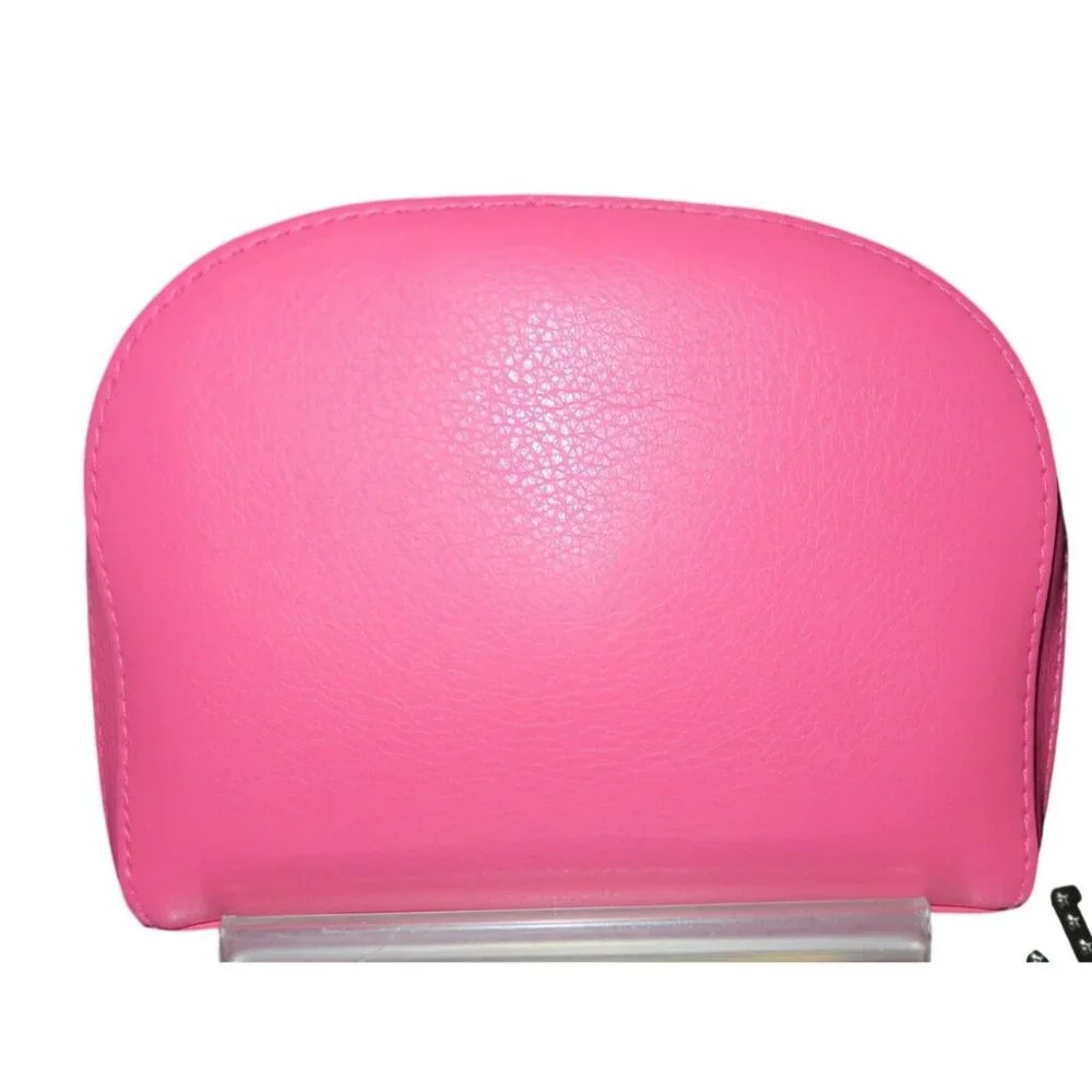 Dior Cosmetic Makeup Beauty Pouch Clutch Hot Pink D Embellished Zipper Charm